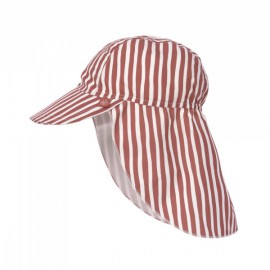 Sonnenhut mit Nackenschutz Striped Red - Lassig - UPF80+