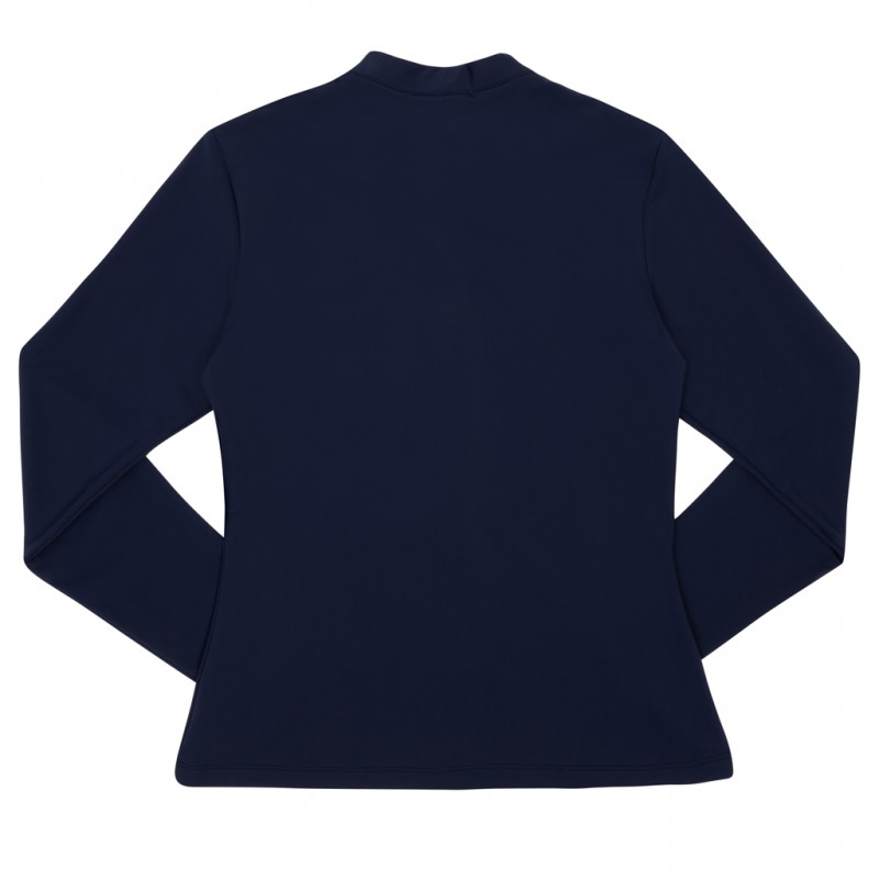 UV shirt Blue met rits; Moeder, UV shirt, UV shirt Moeders, UV zwemkleding volwassenen, Dames UV Shirts Petit Crabe