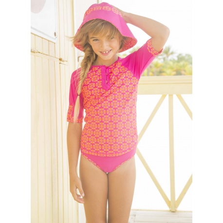 UV shirt & boardshort Bali Rose