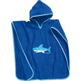 Poncho marine (blauw met wit)