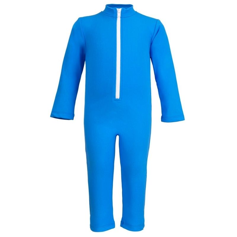 UV Badeanzug Dusty Blue Anchor - mit langen Ärmeln und Beinen