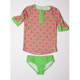 UV shirt en UV zwemshort pink Lady