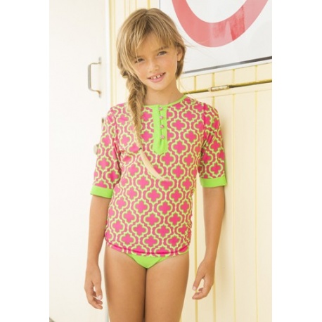 UV shirt en UV zwemshort pink Lady UV shirt en UV zwemshort pink Lady