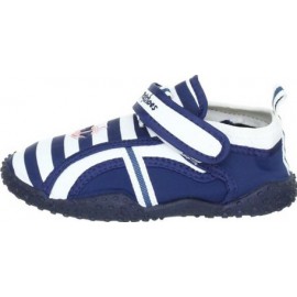 Waterschoenen blauw met witte strepen