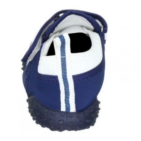Waterschoenen blauw met witte strepen