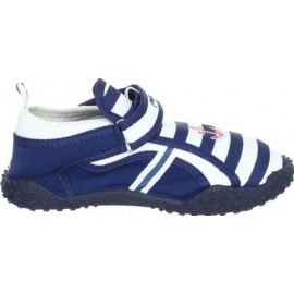 Waterschoenen blauw met witte strepen