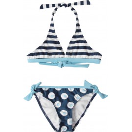 UV shirt rits blauw met bikini | 3 delige uv set meisjes