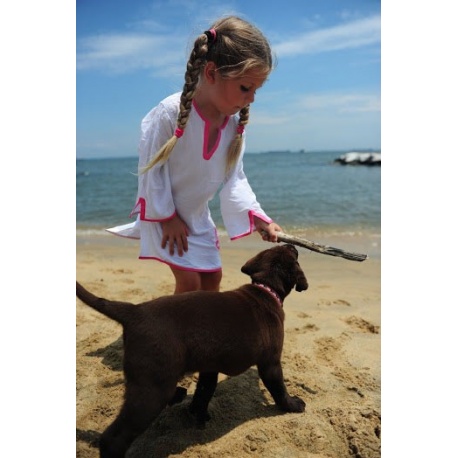Wit met Roze kaftan Wit met Roze kaftan