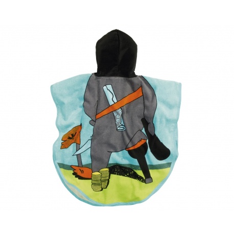 Poncho marine (blauw met wit)