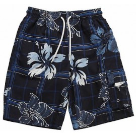 UV boardshort Navy hibiscus