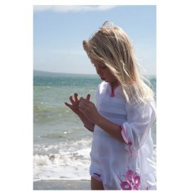Wit met Roze kaftan Wit met Roze kaftan