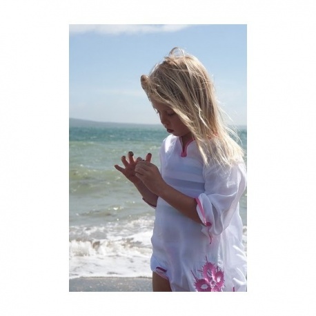 Wit met Roze kaftan Wit met Roze kaftan