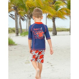 UV shirt en boardshort blue lobster