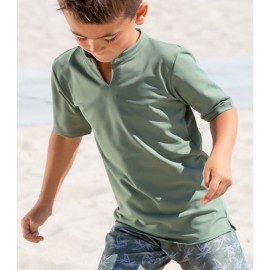 UV shirt met rits lange mauwen - Blauw