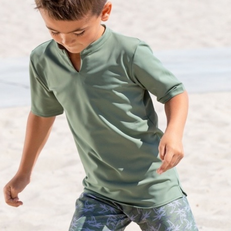 UV shirt met rits lange mauwen - Blauw UV shirt met rits lange mauwen - Blauw