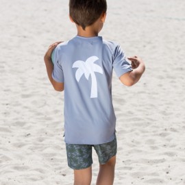 UV shirt met rits lange mauwen - Blauw UV shirt met rits lange mauwen - Blauw