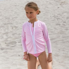 UV shirt met rits lange mauwen - Blauw