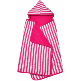 Cappuchon handdoek Roze gestreept