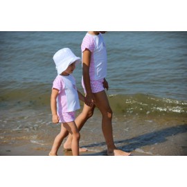 UV shirt & short Pink Check UV shirt & short Pink Check