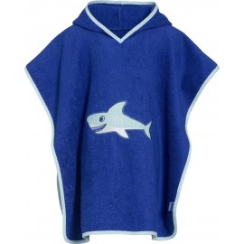 Poncho marine (blauw met wit)