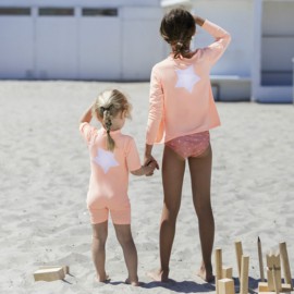 UV Shirt Peach mit langen Ärmeln mit Reißverschluss (YKK)  UV Shirt Peach mit langen Ärmeln mit Reißverschluss (YKK)