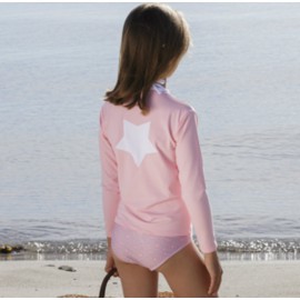 UV Shirt mit langem Arm - Reißverschluss - Soft Roses Petit Crabe UV Shirt mit langem Arm - Reißverschluss - Soft Roses Petit Crabe