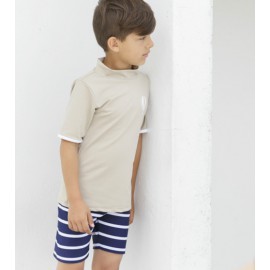 UV shirt Cappuccino| Schwimmshirt mit UV Schutz Petit Crabe UV shirt Cappuccino| Schwimmshirt mit UV Schutz Petit Crabe