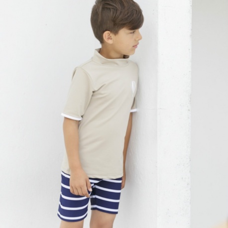 UV shirt Cappuccino| Schwimmshirt mit UV Schutz Petit Crabe UV shirt Cappuccino| Schwimmshirt mit UV Schutz Petit Crabe