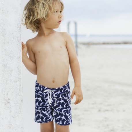 Badehose Blue Dolphin | Badeshort Petit Crabe mit UV Schutz Badehose Blue Dolphin | Badeshort Petit Crabe mit UV Schutz