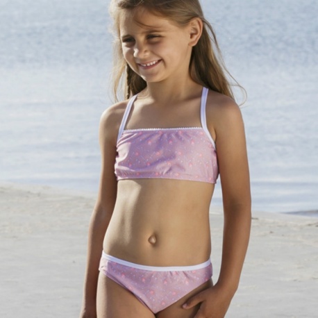 Mädchen Bikini Floral Soft Roses Petit Crabe Mädchen Bikini Floral Soft Roses Petit Crabe