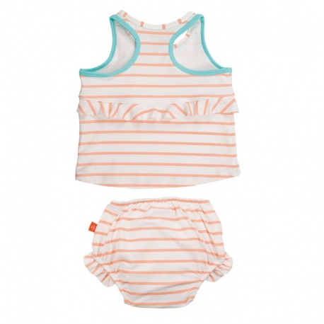 Tankini Peach Stripe mit UV Schutz