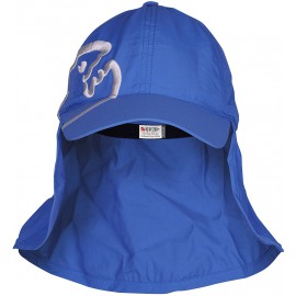 UV Kappe mit Nackenschutz blau | UV-Schutzkappe mit UPF80+