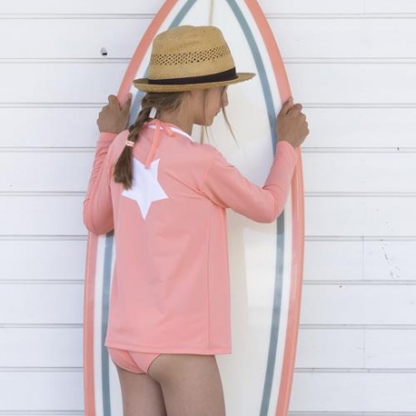 UV Shirt Coral mit langen Ärmeln | Mädchen Badeshirt  UV Shirt Coral mit langen Ärmeln | Mädchen Badeshirt