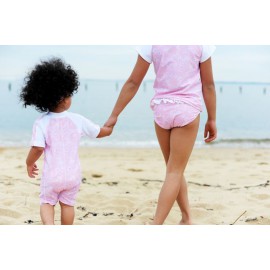 UV shirt & short Pale pink sparkle UV shirt & short Pale pink sparkle