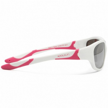 Zonnebril - White & Cabaret - Silver Revo - 6-10 years - Koolsun - SPORT  Zonnebril - White & Cabaret - Silver Revo - 6-10 years - Koolsun - SPORT
