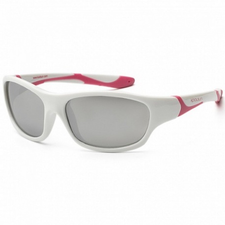 Zonnebril - White & Cabaret - Silver Revo - 6-10 years - Koolsun - SPORT  Zonnebril - White & Cabaret - Silver Revo - 6-10 years - Koolsun - SPORT