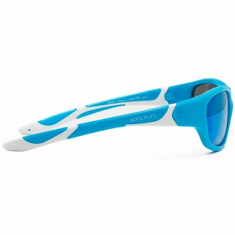 Zonnebril - Aqua & White - Ice Blue Revo - 6-10 years -Koolsun - SPORT 