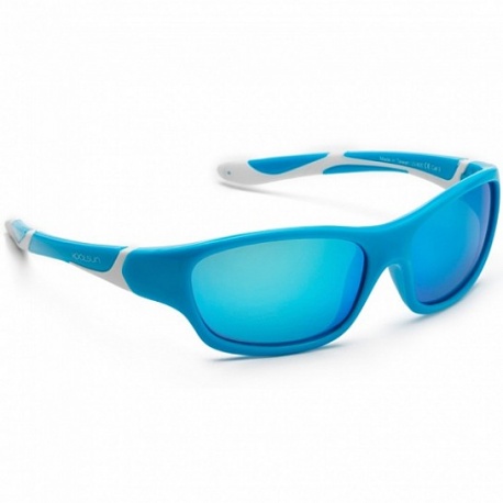Zonnebril - Aqua & White - Ice Blue Revo - 6-10 years -Koolsun - SPORT 
