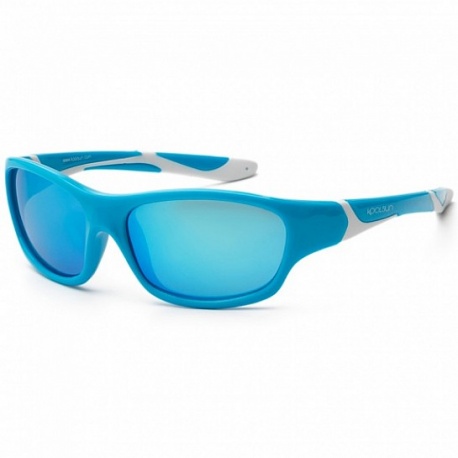 Zonnebril - Aqua & White - Ice Blue Revo - 6-10 years -Koolsun - SPORT 