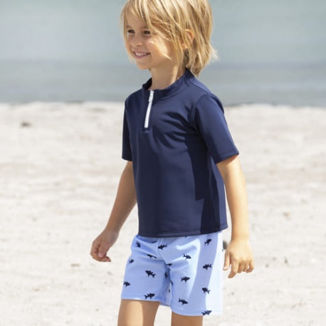 Jongens Zwembroek Wit Blauw gestreept Jongens Zwembroek Wit Blauw gestreept