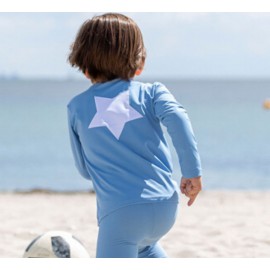 UV shirt Dusty Blue met rits - lange mouw UV shirt Dusty Blue met rits - lange mouw