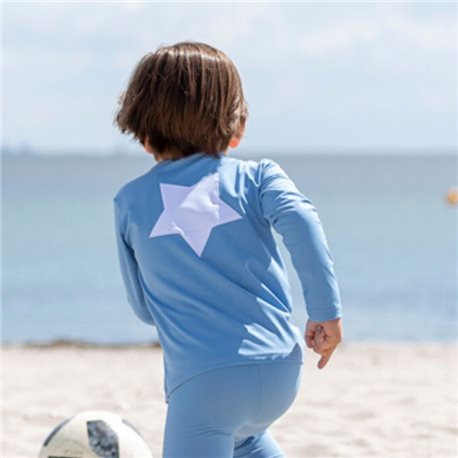 UV shirt Dusty Blue met rits - lange mouw UV shirt Dusty Blue met rits - lange mouw