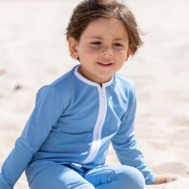 UV shirt Dusty Blue met rits - lange mouw UV shirt Dusty Blue met rits - lange mouw