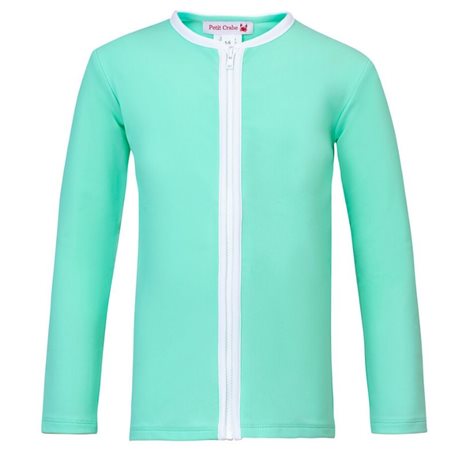UV shirt Aqua met rits - lange mouw UV shirt Aqua met rits - lange mouw