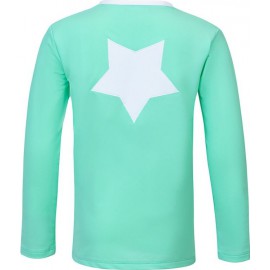 UV shirt Aqua met rits - lange mouw