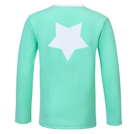 UV shirt Aqua met rits - lange mouw