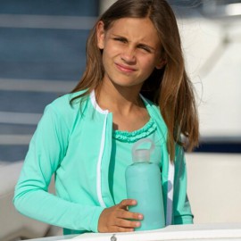 UV shirt Aqua met rits - lange mouw UV shirt Aqua met rits - lange mouw