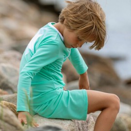 UV shirt Aqua met rits - lange mouw UV shirt Aqua met rits - lange mouw
