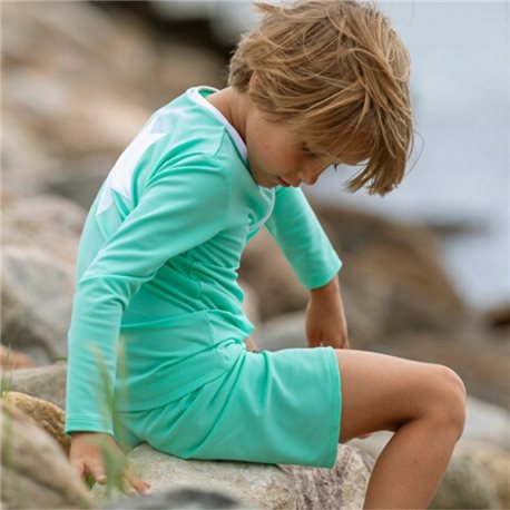 UV shirt Aqua met rits - lange mouw UV shirt Aqua met rits - lange mouw