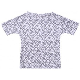 UV Shirt Grey Flowers - kurzarm - Petit Crabe